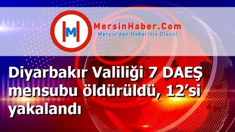 Diyarbakır Valiliği 7 DAEŞ mensubu öldürüldü, 12’si yakalandı