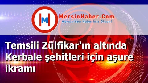 Temsili Zülfikar'ın altında Kerbale şehitleri için aşure ikramı
