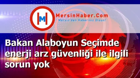 Bakan Alaboyun Seçimde enerji arz güvenliği ile ilgili sorun yok