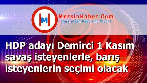 HDP adayı Demirci 1 Kasım savaş isteyenlerle, barış isteyenlerin seçimi olacak