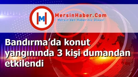 Bandırma’da konut yangınında 3 kişi dumandan etkilendi