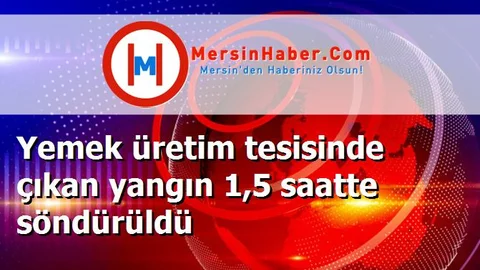 Yemek üretim tesisinde çıkan yangın 1,5 saatte söndürüldü