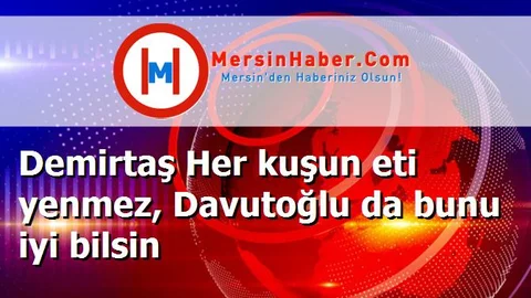 Demirtaş Her kuşun eti yenmez, Davutoğlu da bunu iyi bilsin
