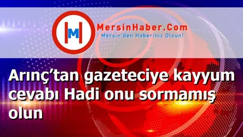 Arınç’tan gazeteciye kayyum cevabı Hadi onu sormamış olun