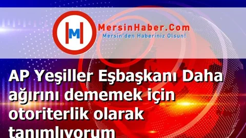 AP Yeşiller Eşbaşkanı Daha ağırını dememek için otoriterlik olarak tanımlıyorum