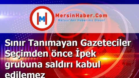 Sınır Tanımayan Gazeteciler Seçimden önce İpek grubuna saldırı kabul edilemez