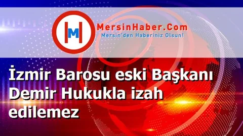 İzmir Barosu eski Başkanı Demir Hukukla izah edilemez