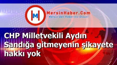 CHP Milletvekili Aydın Sandığa gitmeyenin şikayete hakkı yok