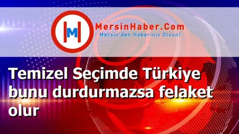 Temizel Seçimde Türkiye bunu durdurmazsa felaket olur