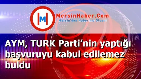 AYM, TURK Parti’nin yaptığı başvuruyu kabul edilemez buldu
