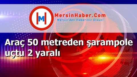 Araç 50 metreden şarampole uçtu 2 yaralı