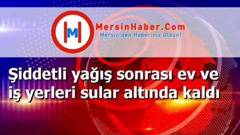 Şiddetli yağış sonrası ev ve iş yerleri sular altında kaldı