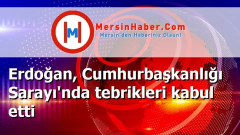 Erdoğan, Cumhurbaşkanlığı Sarayı'nda tebrikleri kabul etti