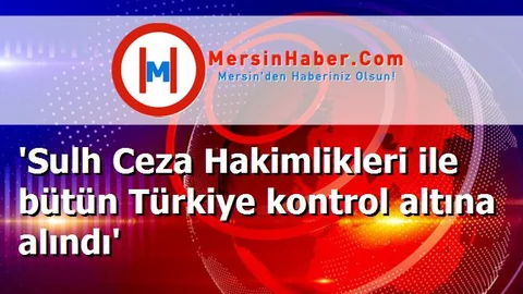 'Sulh Ceza Hakimlikleri ile bütün Türkiye kontrol altına alındı'