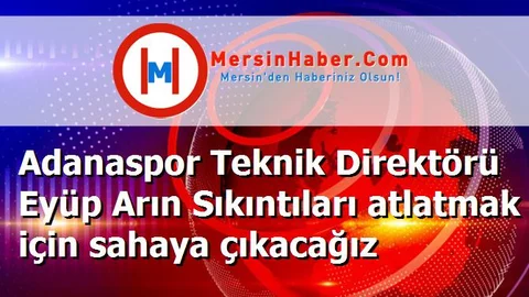 Adanaspor Teknik Direktörü Eyüp Arın Sıkıntıları atlatmak için sahaya çıkacağız