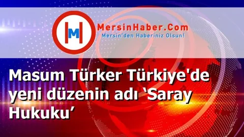 Masum Türker Türkiye'de yeni düzenin adı ‘Saray Hukuku’