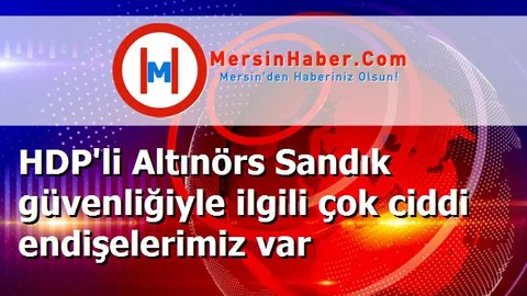HDP'li Altınörs Sandık güvenliğiyle ilgili çok ciddi endişelerimiz var