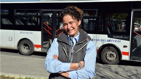 İzmir’in tek kadın otobüs şoförü En büyük destek erkek meslektaşlarımdan