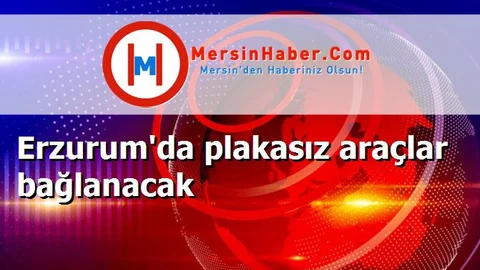Erzurum'da plakasız araçlar bağlanacak