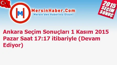 Ankara Seçim Sonuçları 1 Kasım 2015 Pazar Saat 17:17 itibariyle (Devam Ediyor)