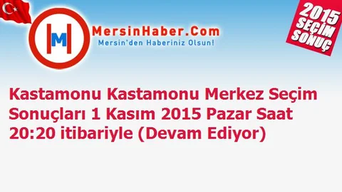 Kastamonu Kastamonu Merkez Seçim Sonuçları 1 Kasım 2015 Pazar Saat 20:20 itibariyle (Devam Ediyor)
