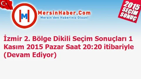 İzmir 2. Bölge Dikili Seçim Sonuçları 1 Kasım 2015 Pazar Saat 20:20 itibariyle (Devam Ediyor)