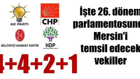 Mersin Milletvekilleri Belli Oldu, İşte Mersin Milletvekilleri