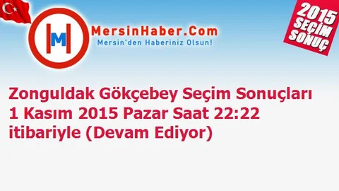 Zonguldak Gökçebey Seçim Sonuçları 1 Kasım 2015 Pazar Saat 22:22 itibariyle (Devam Ediyor)