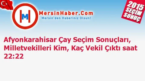 Afyonkarahisar Çay Seçim Sonuçları, Milletvekilleri Kim, Kaç Vekil Çıktı saat 22:22