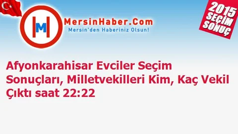 Afyonkarahisar Evciler Seçim Sonuçları, Milletvekilleri Kim, Kaç Vekil Çıktı saat 22:22