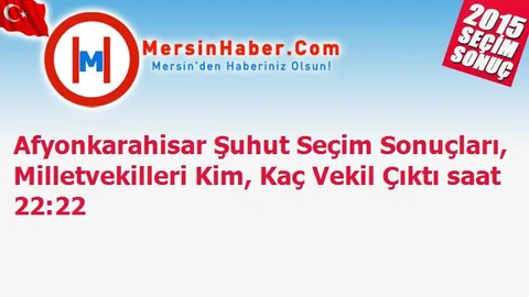 Afyonkarahisar Şuhut Seçim Sonuçları, Milletvekilleri Kim, Kaç Vekil Çıktı saat 22:22