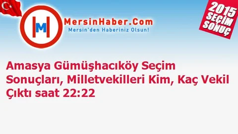 Amasya Gümüşhacıköy Seçim Sonuçları, Milletvekilleri Kim, Kaç Vekil Çıktı saat 22:22