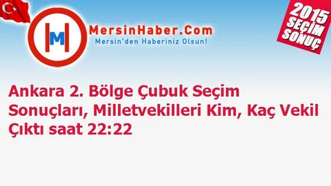 Ankara 2. Bölge Çubuk Seçim Sonuçları, Milletvekilleri Kim, Kaç Vekil Çıktı saat 22:22