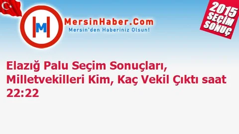 Elazığ Palu Seçim Sonuçları, Milletvekilleri Kim, Kaç Vekil Çıktı saat 22:22