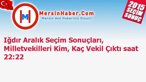 Iğdır Aralık Seçim Sonuçları, Milletvekilleri Kim, Kaç Vekil Çıktı saat 22:22