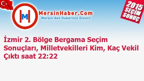 İzmir 2. Bölge Bergama Seçim Sonuçları, Milletvekilleri Kim, Kaç Vekil Çıktı saat 22:22