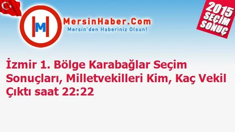 İzmir 1. Bölge Karabağlar Seçim Sonuçları, Milletvekilleri Kim, Kaç Vekil Çıktı saat 22:22