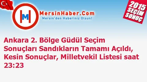 Ankara 2. Bölge Güdül Seçim Sonuçları Sandıkların Tamamı Açıldı, Kesin Sonuçlar, Milletvekil Listesi saat 23:23