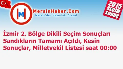 İzmir 2. Bölge Dikili Seçim Sonuçları Sandıkların Tamamı Açıldı, Kesin Sonuçlar, Milletvekil Listesi saat 00:00