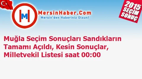 Muğla Seçim Sonuçları Sandıkların Tamamı Açıldı, Kesin Sonuçlar, Milletvekil Listesi saat 00:00