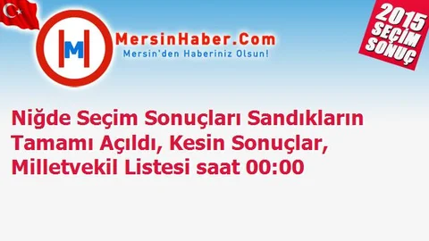 Niğde Seçim Sonuçları Sandıkların Tamamı Açıldı, Kesin Sonuçlar, Milletvekil Listesi saat 00:00