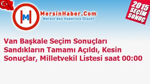Van Başkale Seçim Sonuçları Sandıkların Tamamı Açıldı, Kesin Sonuçlar, Milletvekil Listesi saat 00:00