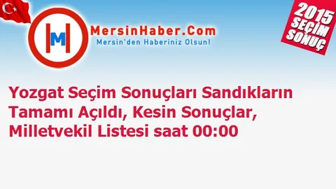 Yozgat Seçim Sonuçları Sandıkların Tamamı Açıldı, Kesin Sonuçlar, Milletvekil Listesi saat 00:00