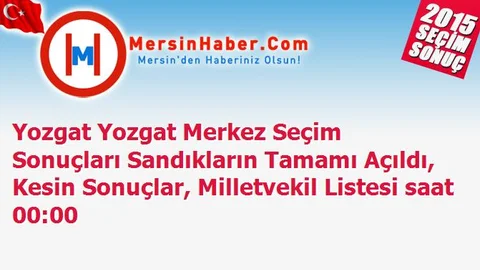 Yozgat Yozgat Merkez Seçim Sonuçları Sandıkların Tamamı Açıldı, Kesin Sonuçlar, Milletvekil Listesi saat 00:00