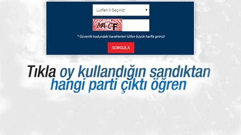 1 Kasım genel seçim sandık oy sorgulama