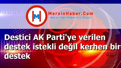 Destici AK Parti'ye verilen destek istekli değil kerhen bir destek