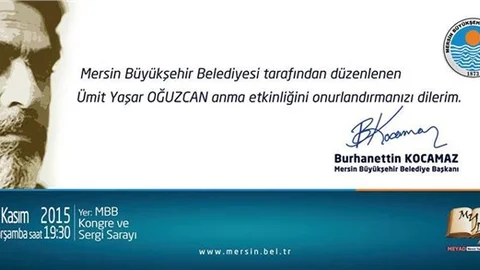 ÜMİT YAŞAR OĞUZCAN'I ANMA GÜNÜ