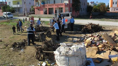Zabıtadan Hurda Toplayanlara Baskın