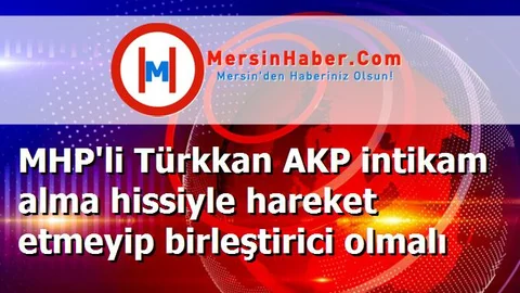 MHP'li Türkkan AKP intikam alma hissiyle hareket etmeyip birleştirici olmalı