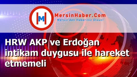 HRW AKP ve Erdoğan intikam duygusu ile hareket etmemeli